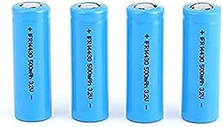 3.2V LiFePo4 14430 500mAh Rechargeable Solar Battery for Solar Panel Outdoor Garden Lights Tooth Brush Shaver Flashlight(4PCS)