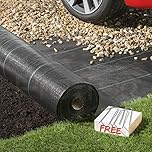 Pro-Tec 4m x 10m Heavy Duty 100g Weed Control Membrane Ground Cover Landscape Fabric FREE PEGS (25 Free Pegs)