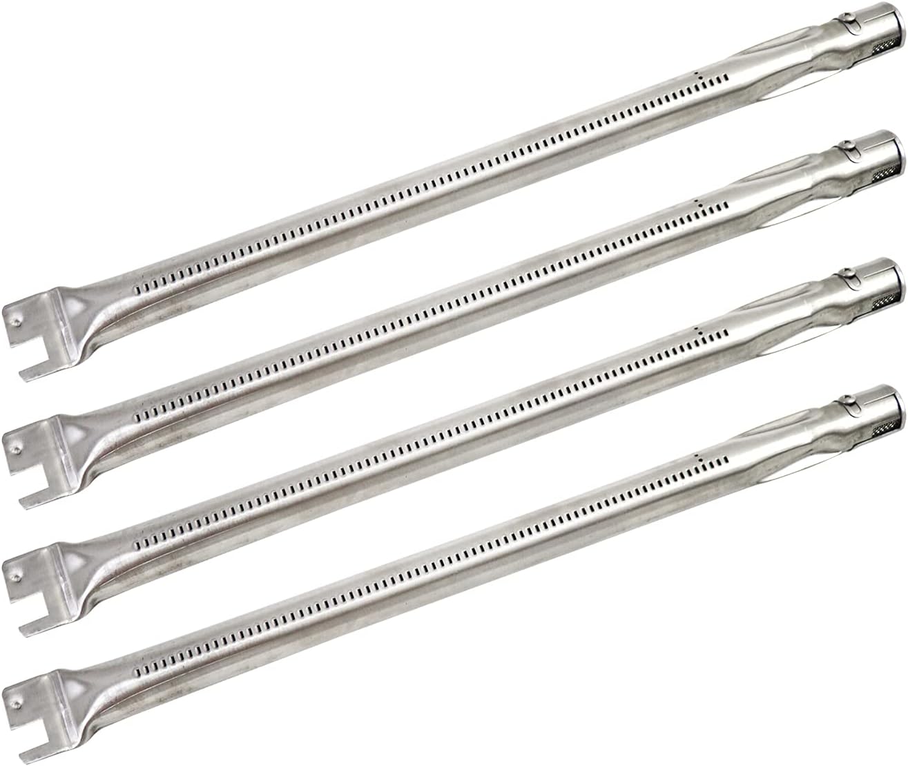 Plowo Stainless Steel Burner Replacement for Gas Select Ducane 3100, 3200, 3400, 4100, Affinity 3073101, Affinity 31421001 Grill Models, BBQ Heavy Duty Performance Pipe Burner Tube, 4-Pack, 18" x 1"