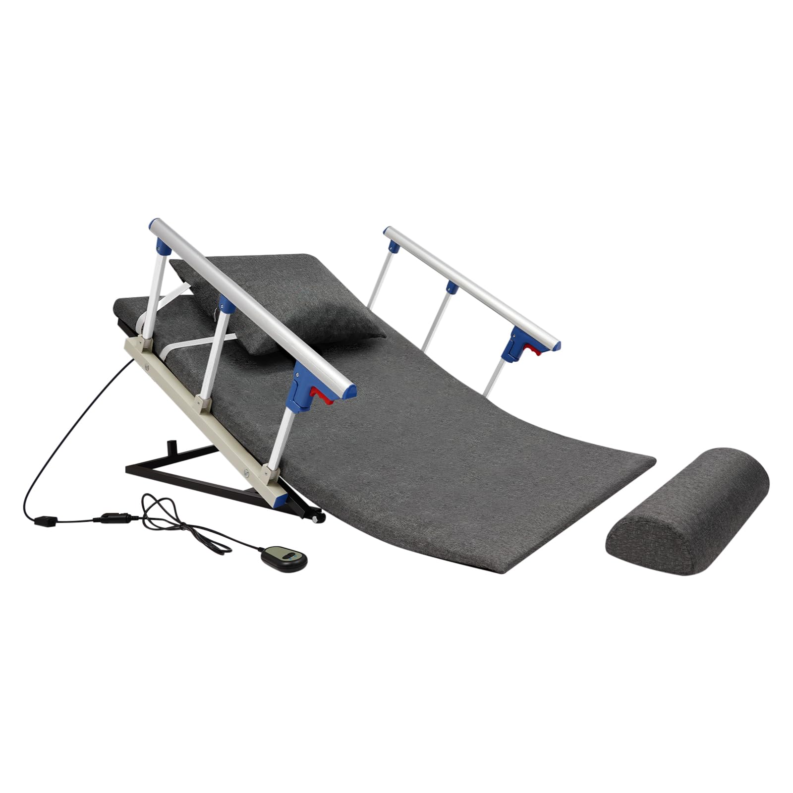 120 x 73 cm (largo x alto x alto), respaldo eléctrico para cama con cable de alimentación de 2,5 m, respaldo de cama elevador con acolchado suave, reposapiés y mando a distancia, respaldo de cama en
