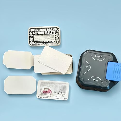 Miniatura 2 de QIQQIKIN - Perforadora de esquina 3 en 1 (R5+10 MM+Escarola) Redondeador de bordes, perforadoras de esquina de papel para manualidades de papel,