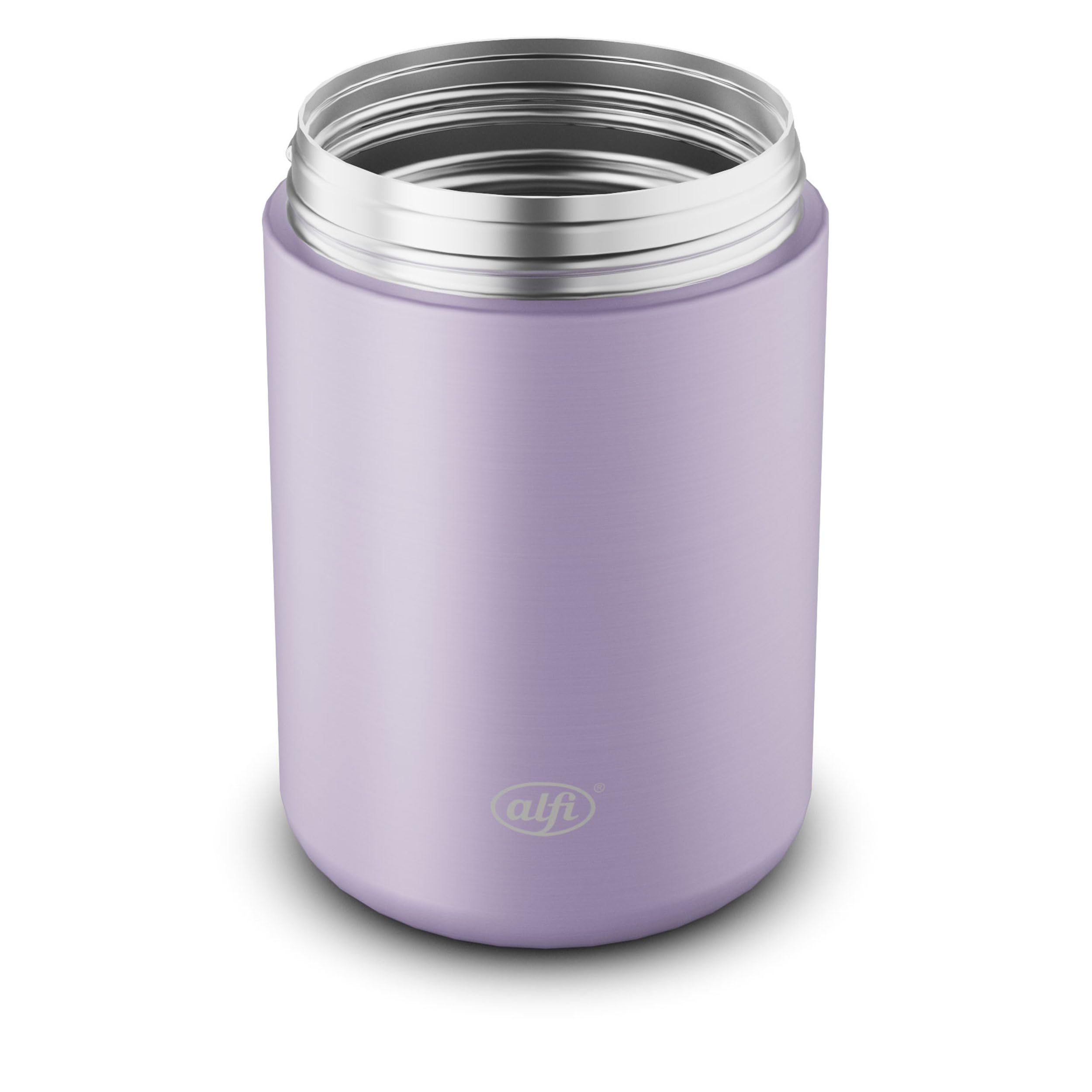 alfi ISO FOOD MUG 350 ml, fioletowy pastelowy, pojemnik termiczny ze stali nierdzewnej, pojemnik termiczny na zupy, sałatki, musli na wynos, utrzymuje ciepło przez 5 godzin, zimno przez 10 godzin,