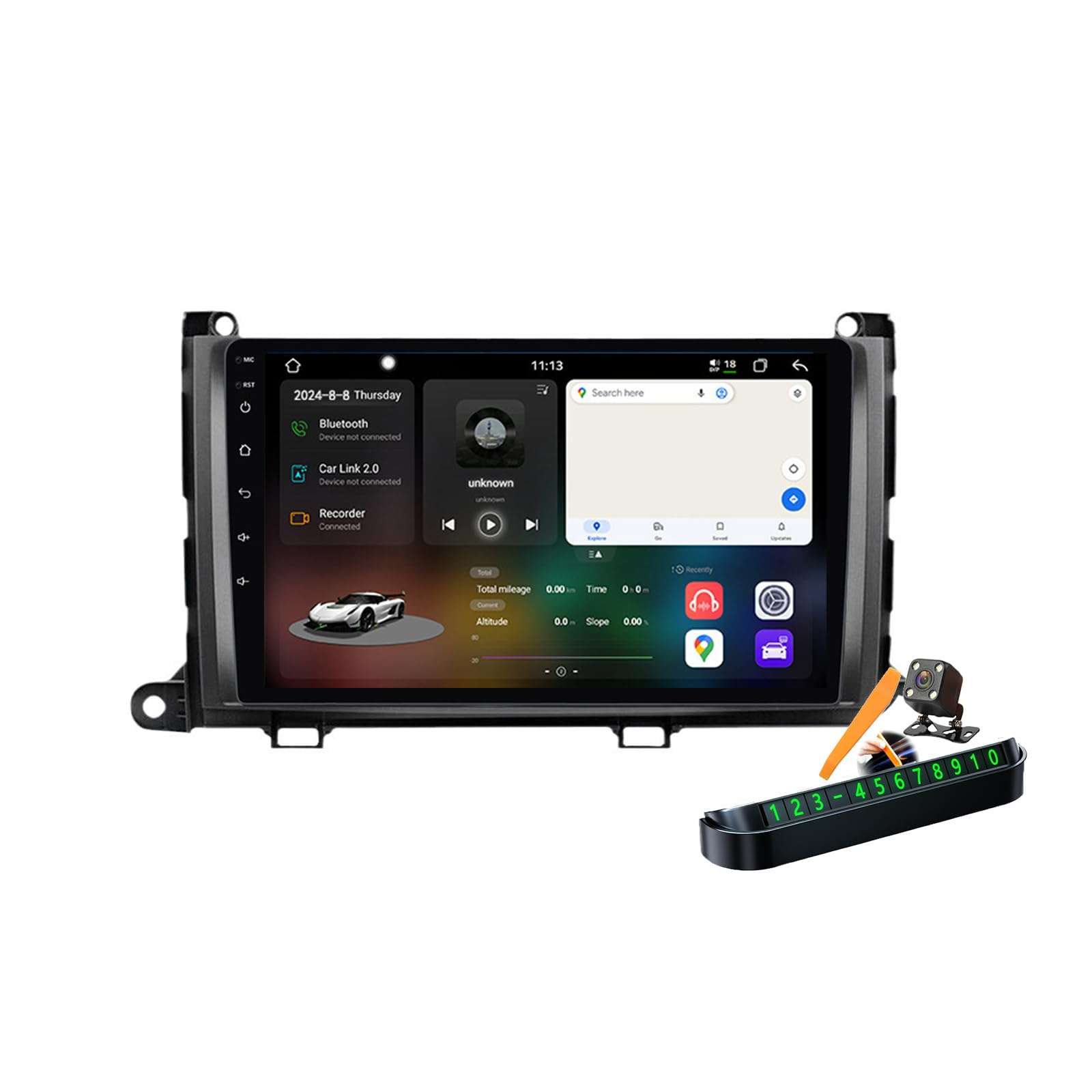 Autoradio 2 Din Stéréo Android 14.0 Sienna 2009-2014 GPS 4G 5G WiFi