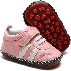 Tênis de caminhada infantil com sola de borracha para bebês meninos meninas couro sintético sola de borracha primeiros passos infantil desenho animado chinelos berços