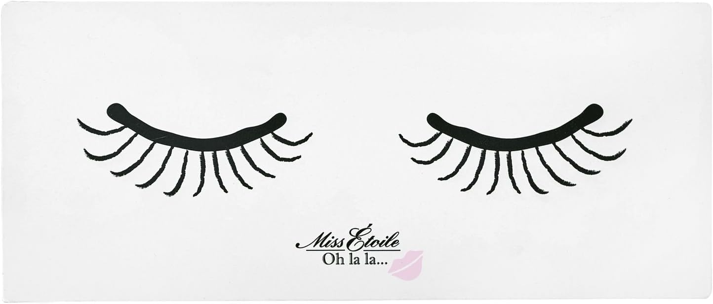 Miss Etoile Metal Sign - Closed Eyes - White