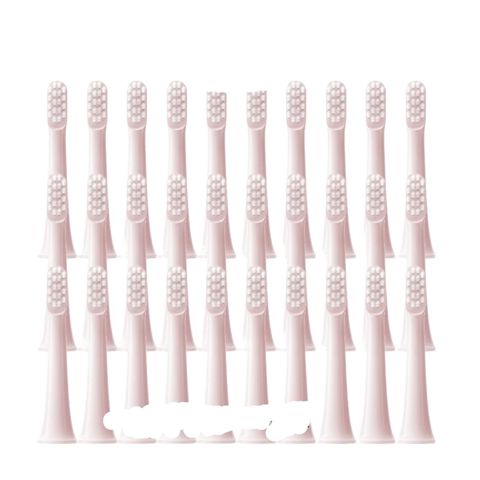 Recambios de cepillo de cerdas suaves DuPont for cepillo de dientes eléctrico T100, cabezales de repuesto sellados al vacío, 10-100 Uds., 20/50/100 Uds.(50Pcs Pink)