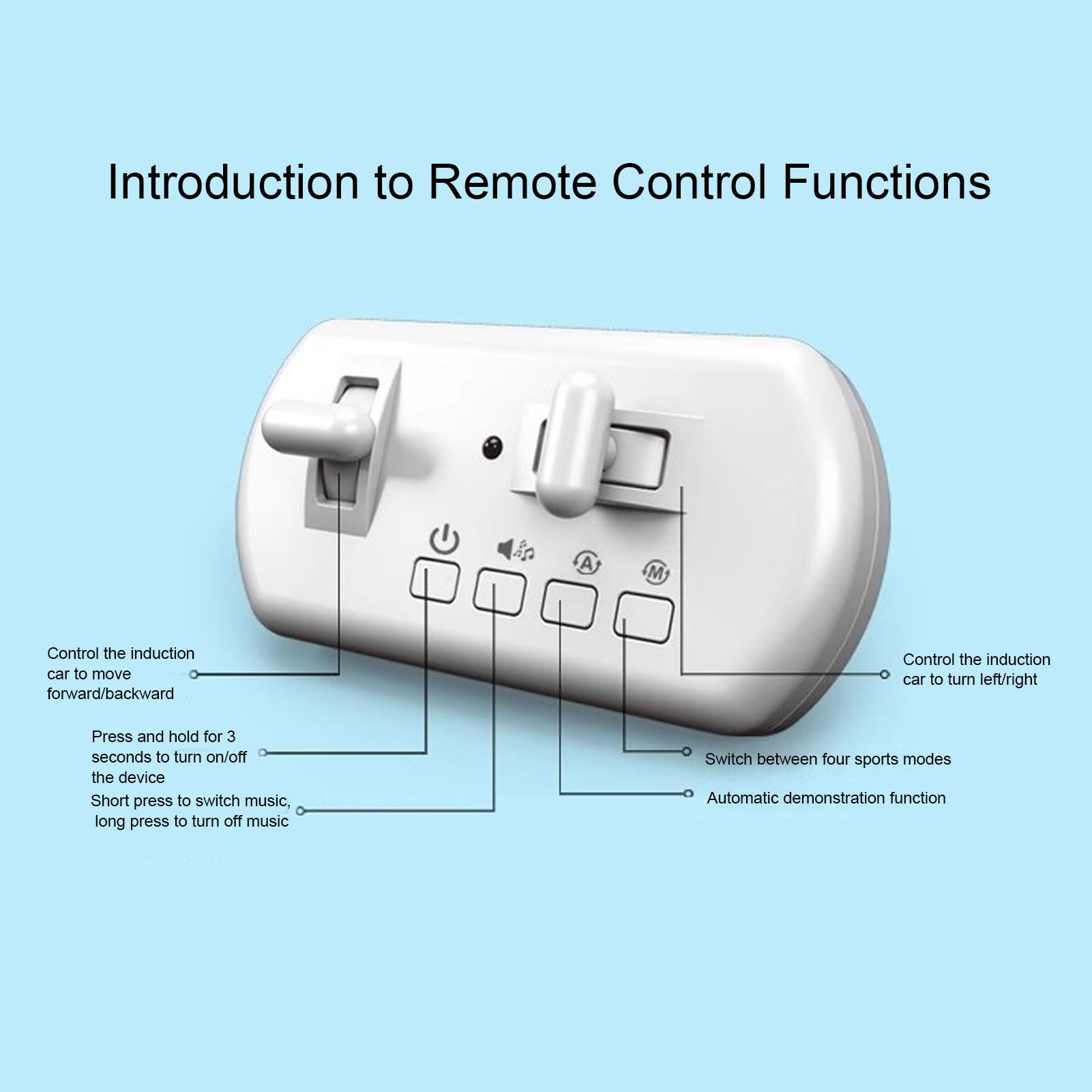 Magic Mini RC Bus, 2026 Gesto y Control Remoto Sensor Inteligente Coche, Seguimiento de Línea de Evitación Automática Vehículo RC de Escritorio con Luces de Expresión LED (Blue)