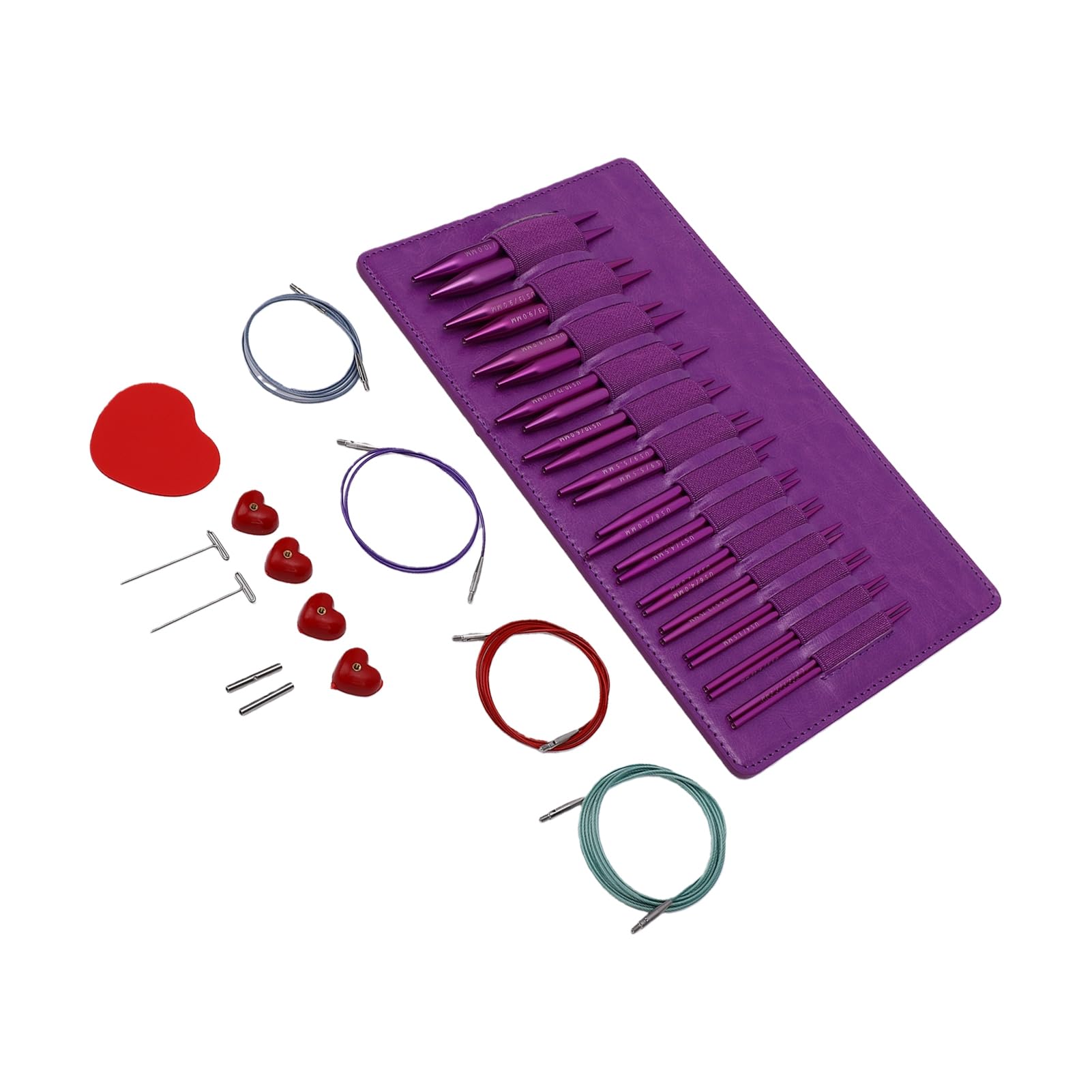 OEBUAFI Juego de Agujas Circulares Intercambiables, Kit de Agujas de