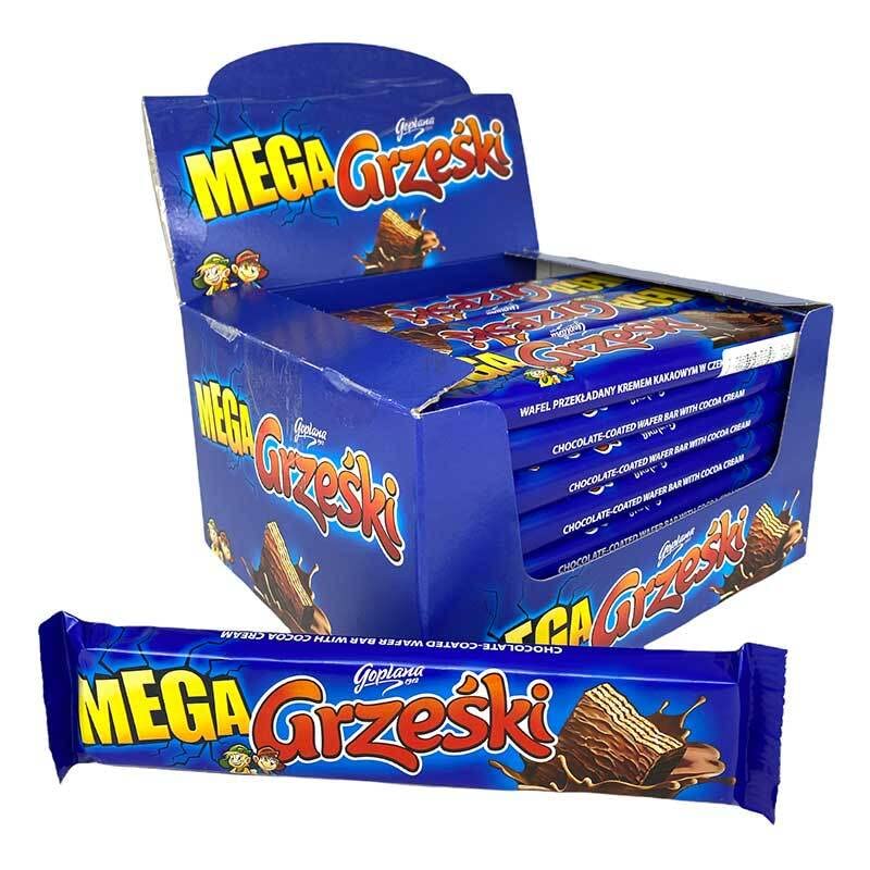 32x Grzeski Mega Polnischer Waffelriegel mit Schokolade 48g