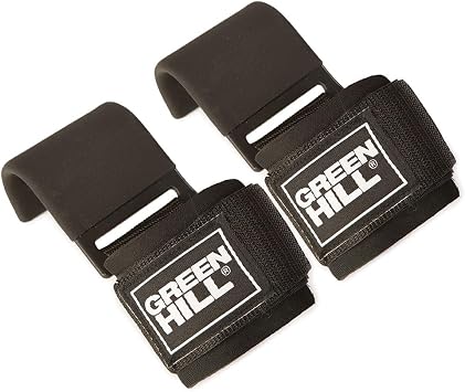 Green Hill Wrist Straps for Weightlifting, Deadlift Straps for Weight Lifting, Gym Lifting Straps with Wrist Support, Heavy Duty Workout Grip Straps for Pull Ups, Powerlifting & Strength Training
