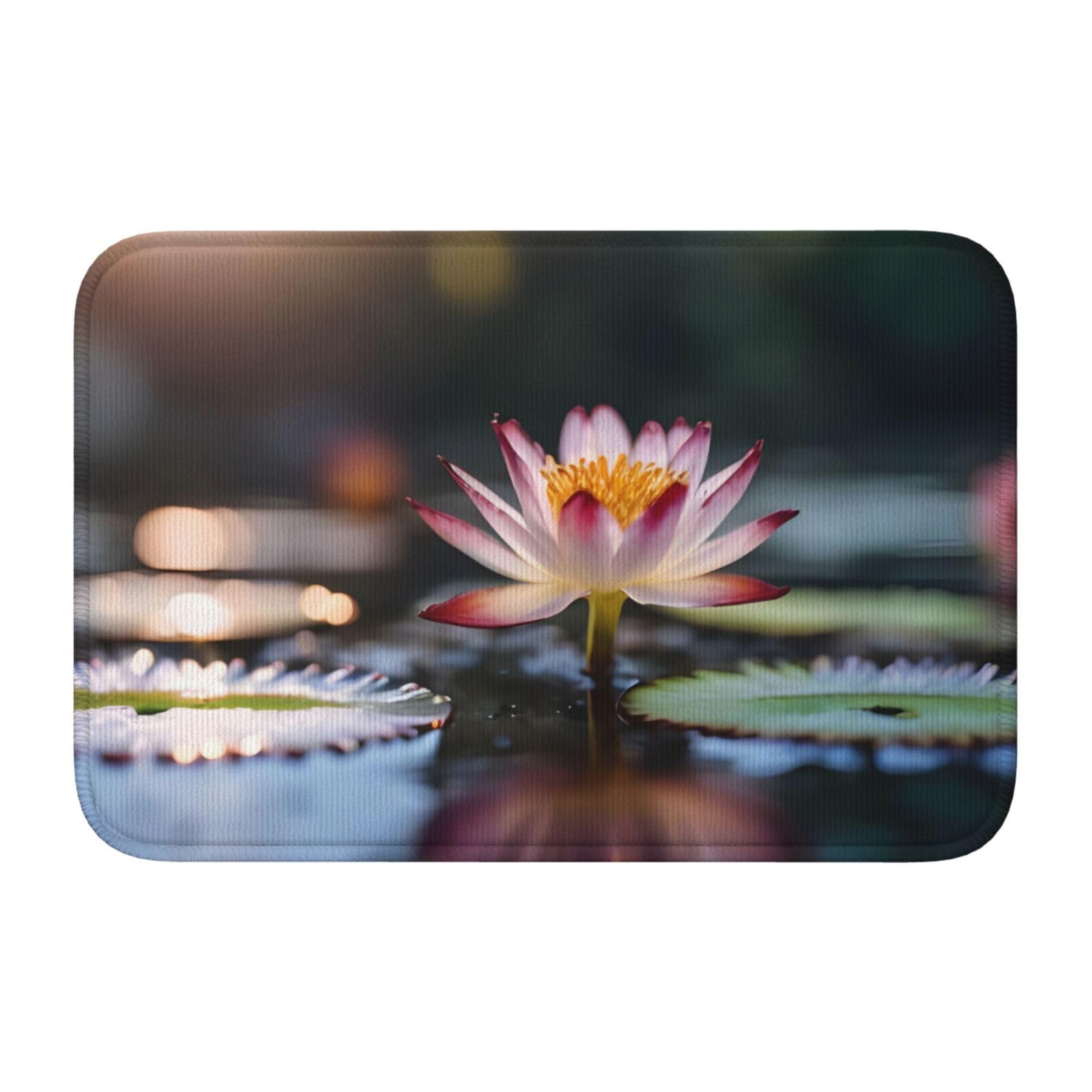 Tapis de sol Sleeping Lotus JKIEGOQ idéal pour embellir et protéger votre entrée de maison