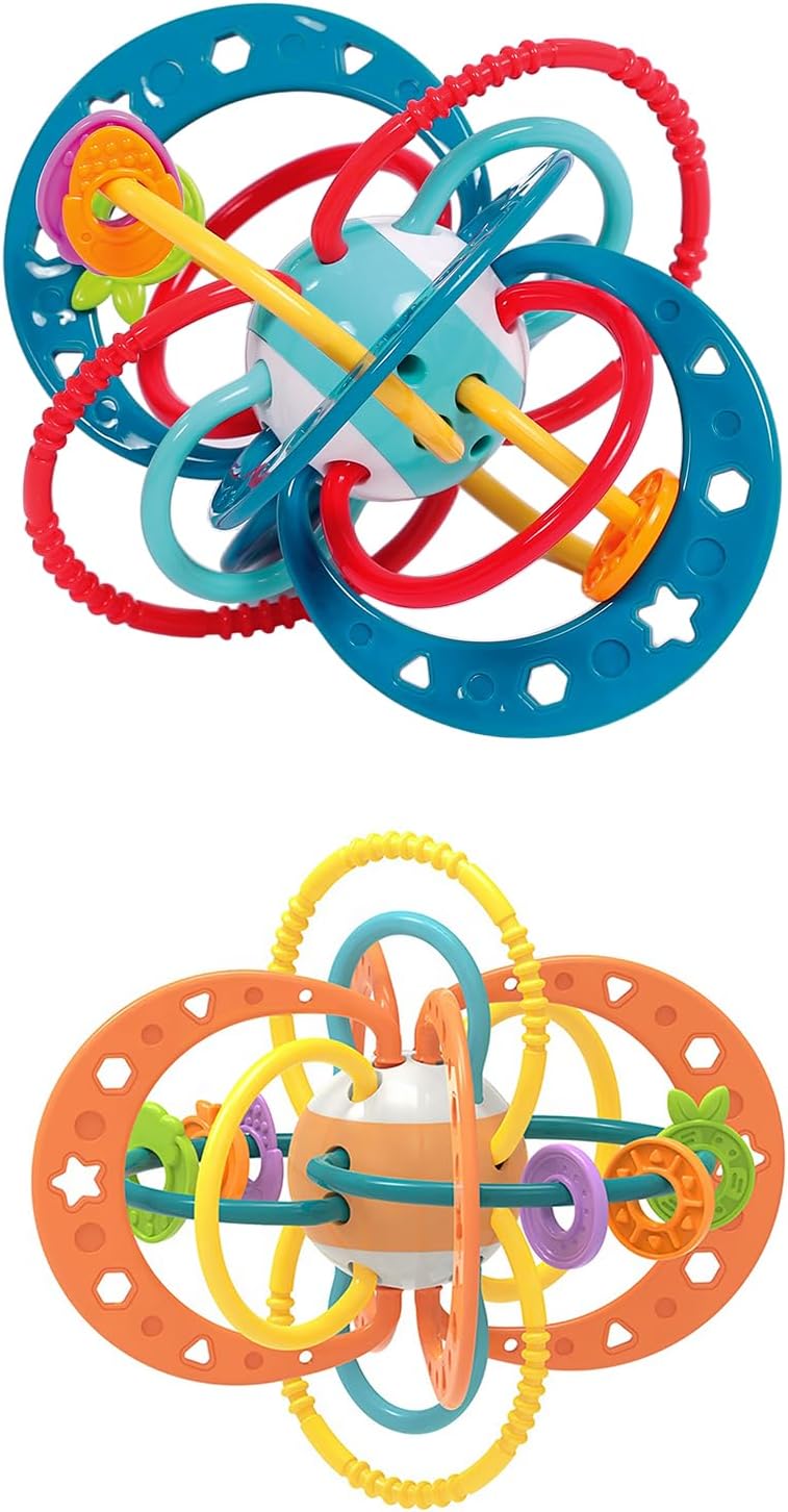Magicwand Sensory Infant Baby Teether Loopi BPA Free Toy【Pack of 1】【100% Safe & Non-Toxic】 for New Borns