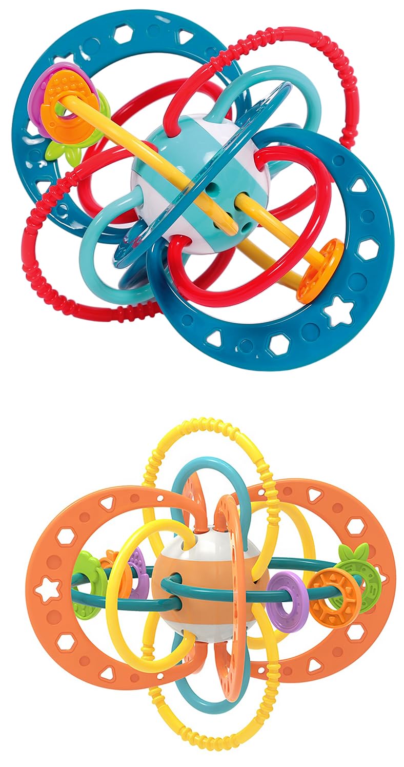 Magicwand Sensory Infant Baby Teether Loopi BPA Free Toy【Pack of 1】【100% Safe & Non-Toxic】 for New Borns
