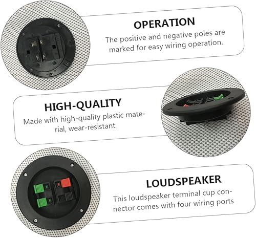 Miniatura 9 de 2 piezas de terminal de altavoz accesorio de poste de unión para caja de subwoofer, terminales de cable de altavoz duraderos para proyectos de audio