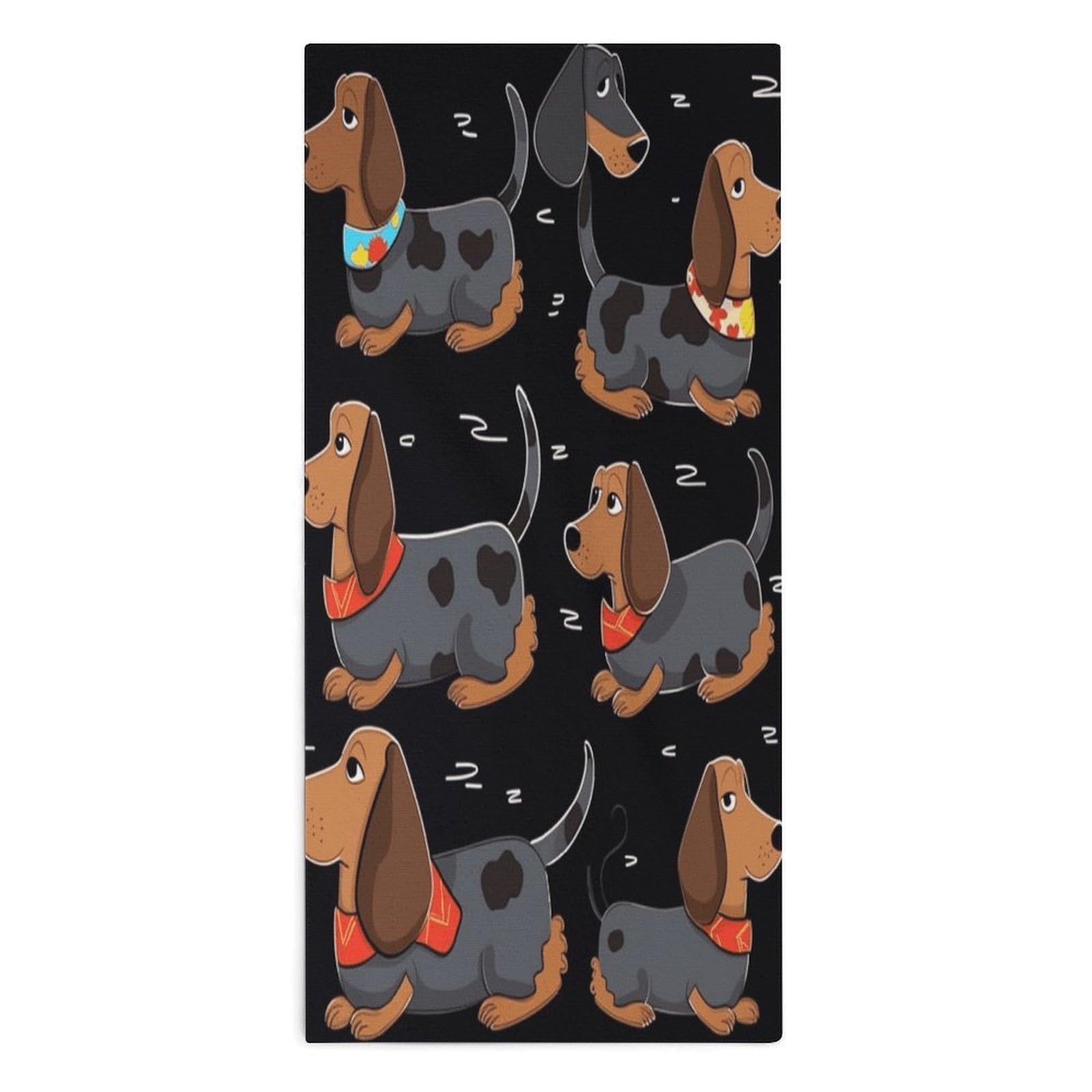 YUXBVKRS I Love My Dog Dachshunds Hand Towels for Bathroom 14x29 Inch