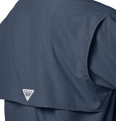 Chemise Columbia PFG Pêche Homme - Bleu, Manches Courtes, Taille M - Occasion