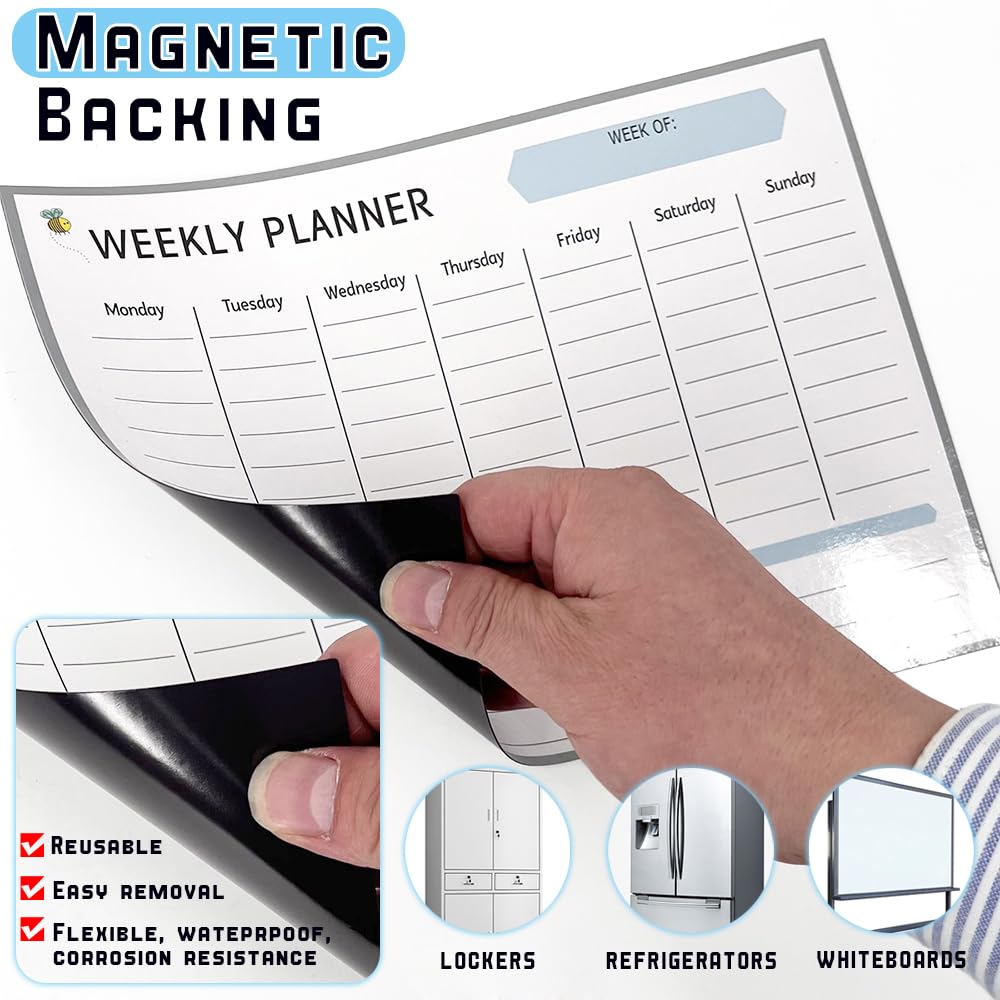 ZXShow A4 Koelkast, weekplanner, magnetisch, acryl