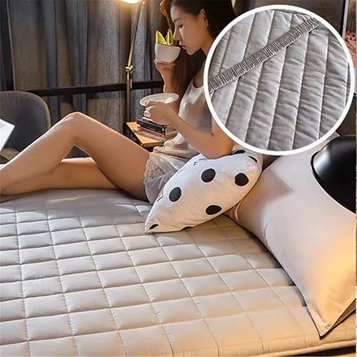 Miniatura 2 de UXZDX - Colchón de tatami plegable de algodón lavado para dormitorio de estudiantes cubrecolchón de tatami cálido con correas tamaño individual