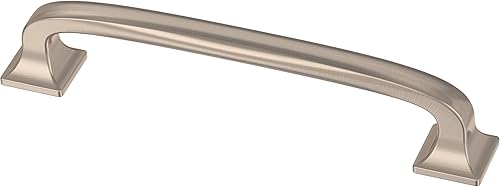 Miniatura 19 de Franklin Brass (Paquete de 1) – Manijas para gabinete plateadas estilo reliquia, centro de orificio de 4 pulgadas, tiradores para cajones, puerta