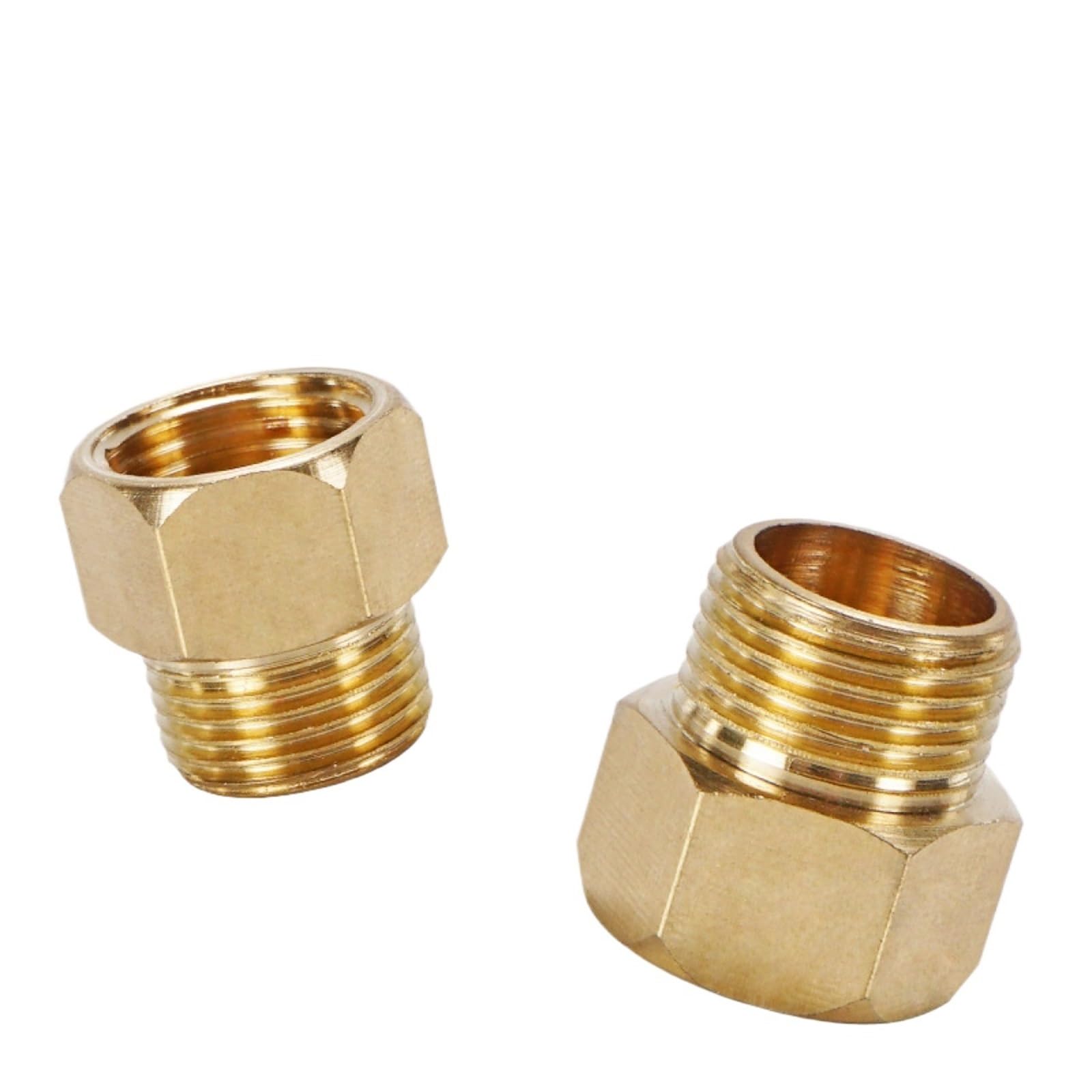 Boccola Di Riduzione In Ottone 10 pezzi adattatore for tubo in ottone 1/2 3/4 1/4 pollici maschio a femmina connettore filettato riduttore for la conversione delle dimensioni(F-M-4-6-10PCS)