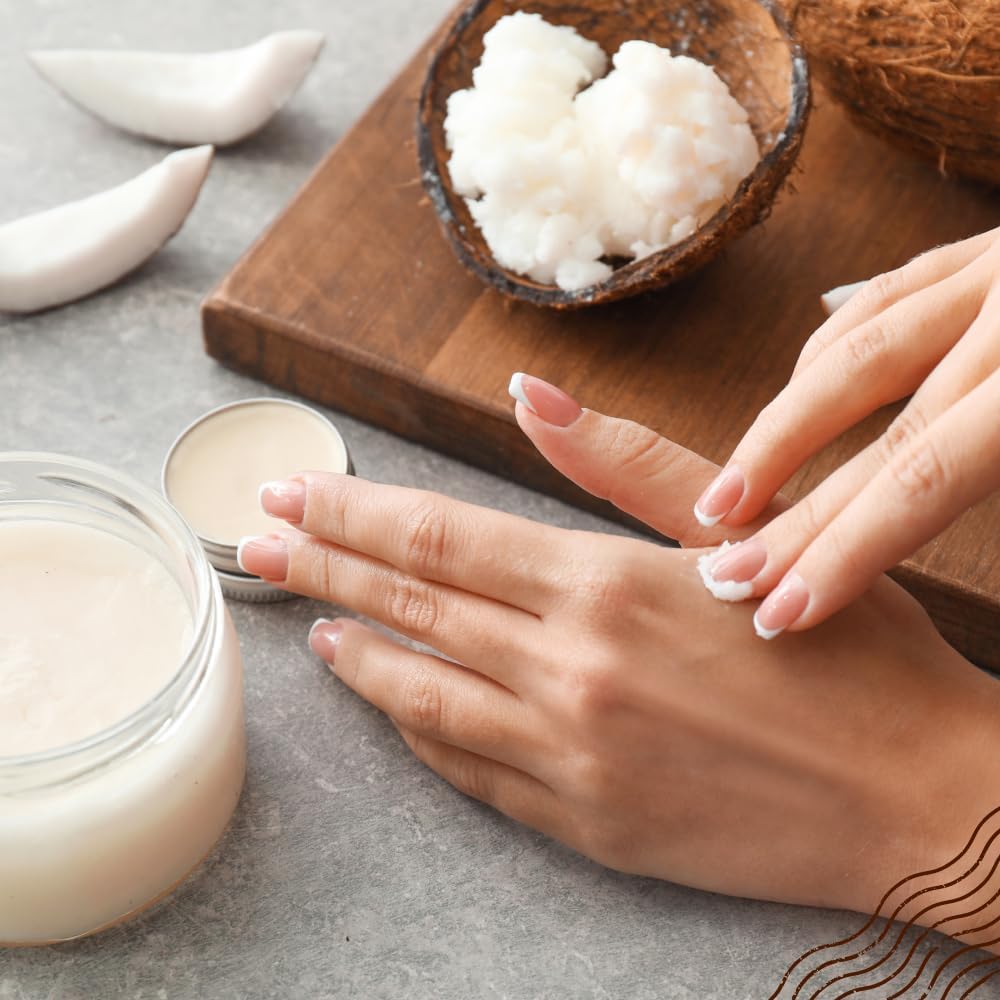 NaturaleBio Organic Virgin Coconut Oil 32 fl oz Raw Cold Pressed for Skin, Hair, Moisturizer, Massage, Body, Hand, Cream, Vegan Butter Alternative, Ideal Lotion, Perfect Care