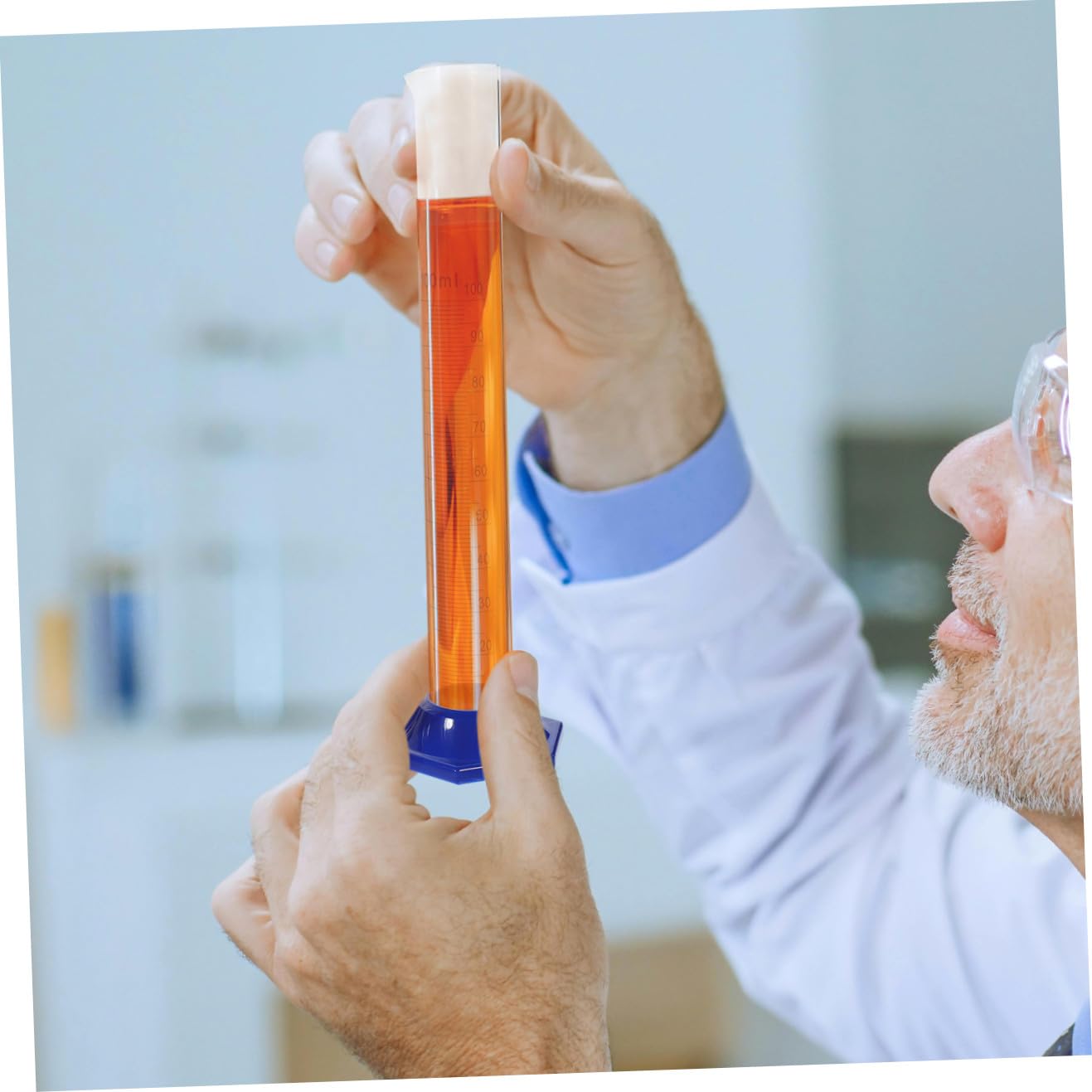 Glas-messzylinder mit Pipette und Pinsel für Labor Transparent Robust Tropffrei Graduierungslinien für Genaues Ablesen