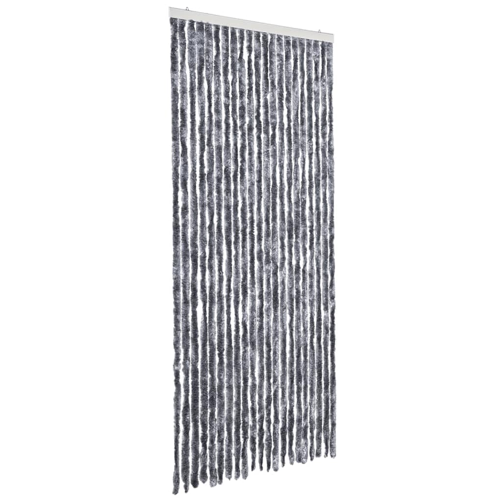 vidaXL Insect Curtain Removable Mosquito Fly Bug Door Net Guard Protection Screen Mesh Blind Pelmet Silver 90x220cm Chenille