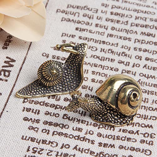 Acxico 2Pcs Solid Brass Snail Figurines Small Statue House Decoration Animal Figurines Gift #TOP5