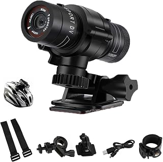MOMOTOU F9 Mini Action Camera HD 1080P Waterproof Helmet Sport Camera Video Recorder 120° Wide Angle DV Camcorder Video Recorder (Black)