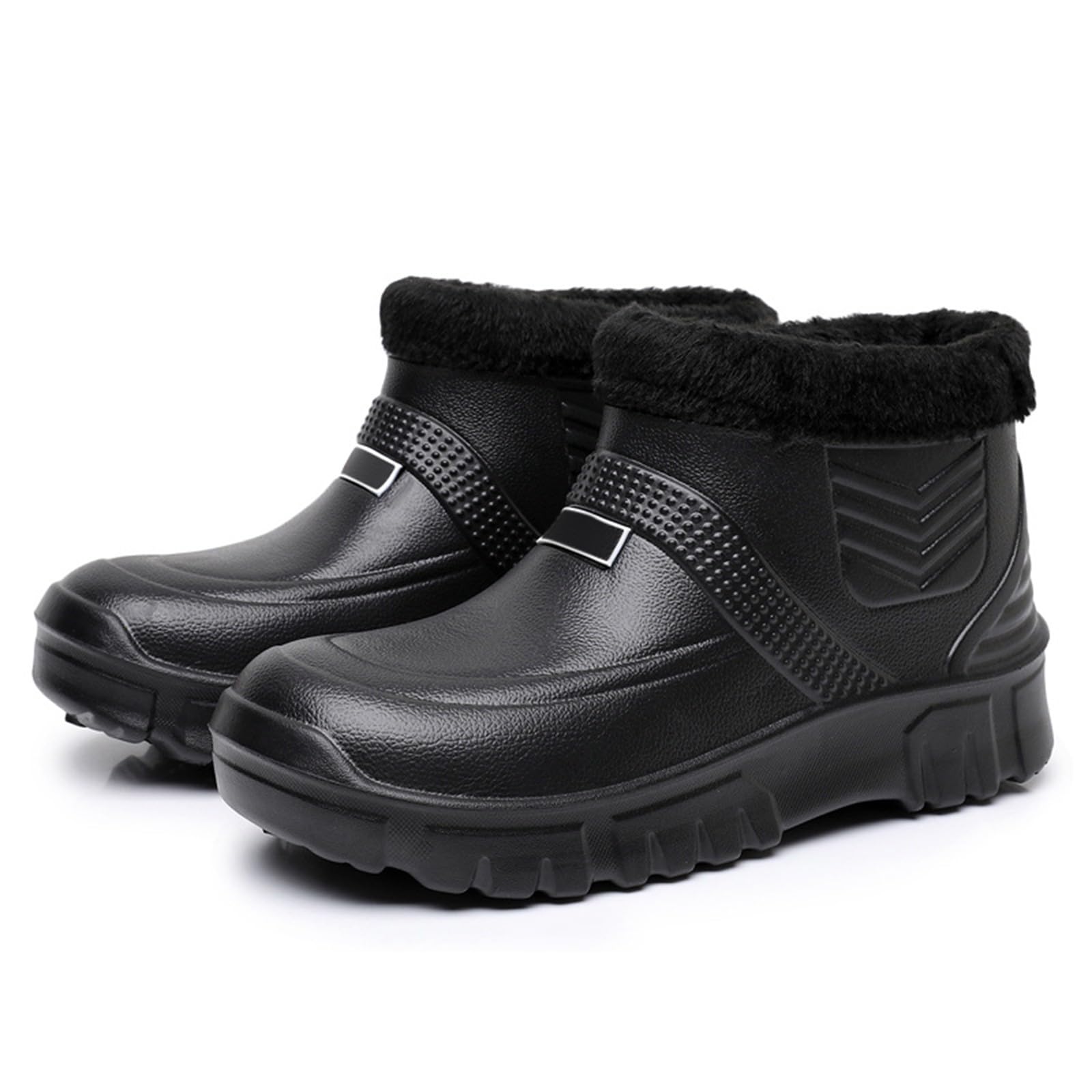 Botas de goma para hombre, impermeables, botines de goma, forradas, botas de lluvia, botas de lluvia, botas de goma cortas, botas de goma antideslizantes, botas de lluvia, botas de lluvia