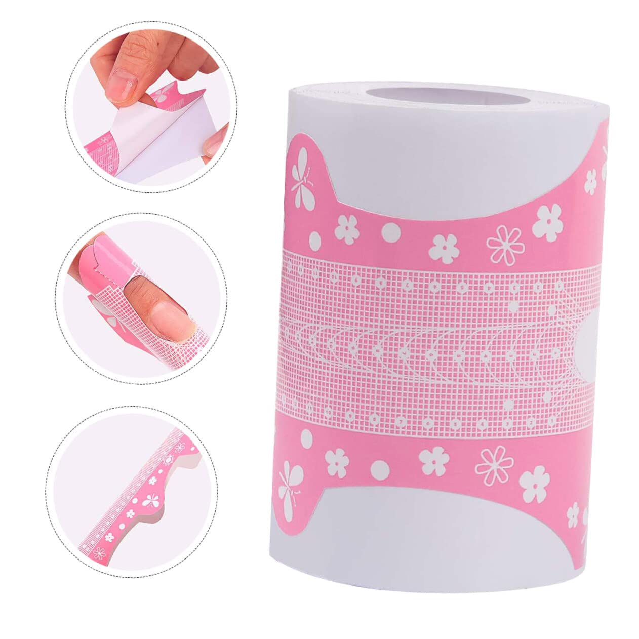 FRCOLOR 4rotoli Forme Adesive Per Estensione Unghie Guida Nail Art Per Ricostruzione Unghie Gel Strumenti Professionali Per Manicure e Design Elegante e Facile Da Usare