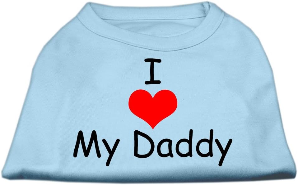 Mirage Pet Products 16-Inch I Love My Daddy Screen Print Shirts for Pets, X-Large, Baby Blue
