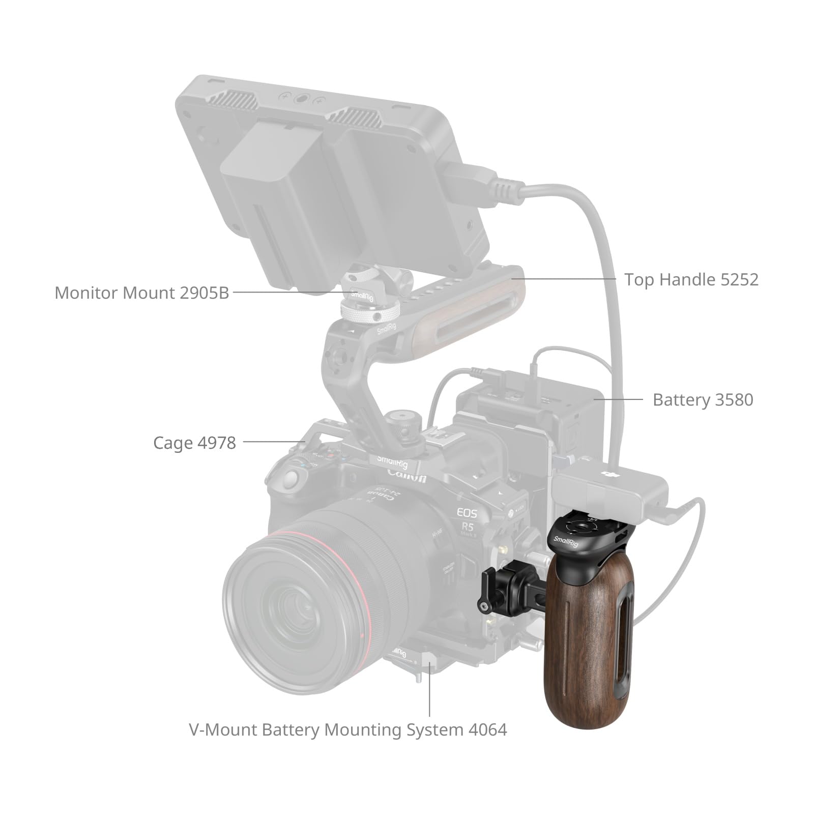 【廃盤】SmallRig RECボタン付きサイド木製ハンドル 2934 廃盤】SmallRig RECボタン付きサイド木製ハンドル 2934 廃盤】SmallRig