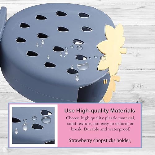 Miniatura 5 de AKOAK Paquete de 1 soporte para palillos de fresa, caja de almacenamiento de cubiertos, adecuado para almacenar cucharas, palillos, cucharas,