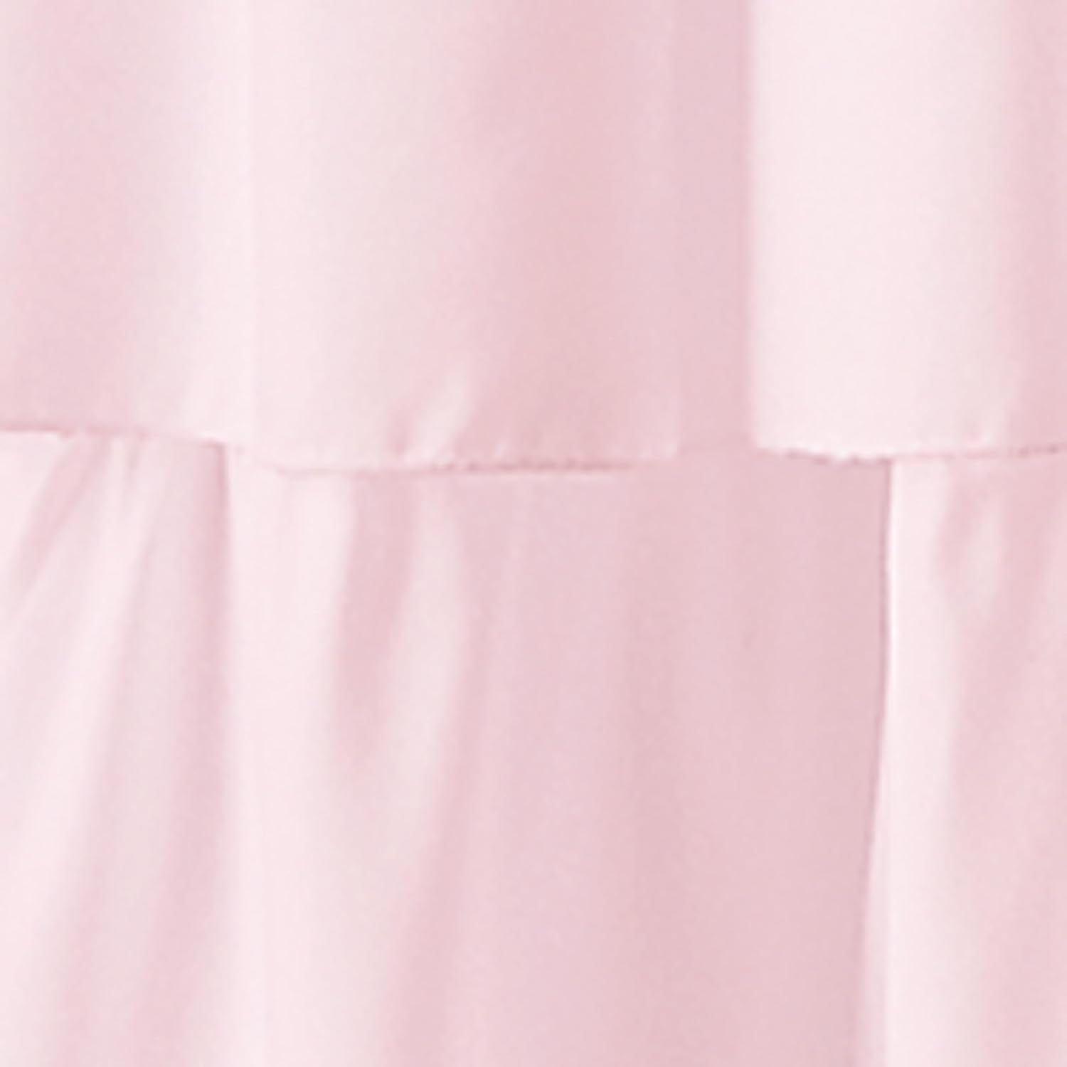 Curtainworks Flounced Ruffle Rod Pocket 100% Polyester, 42 x 84 Inch, 1 Curtain Panel, Pink