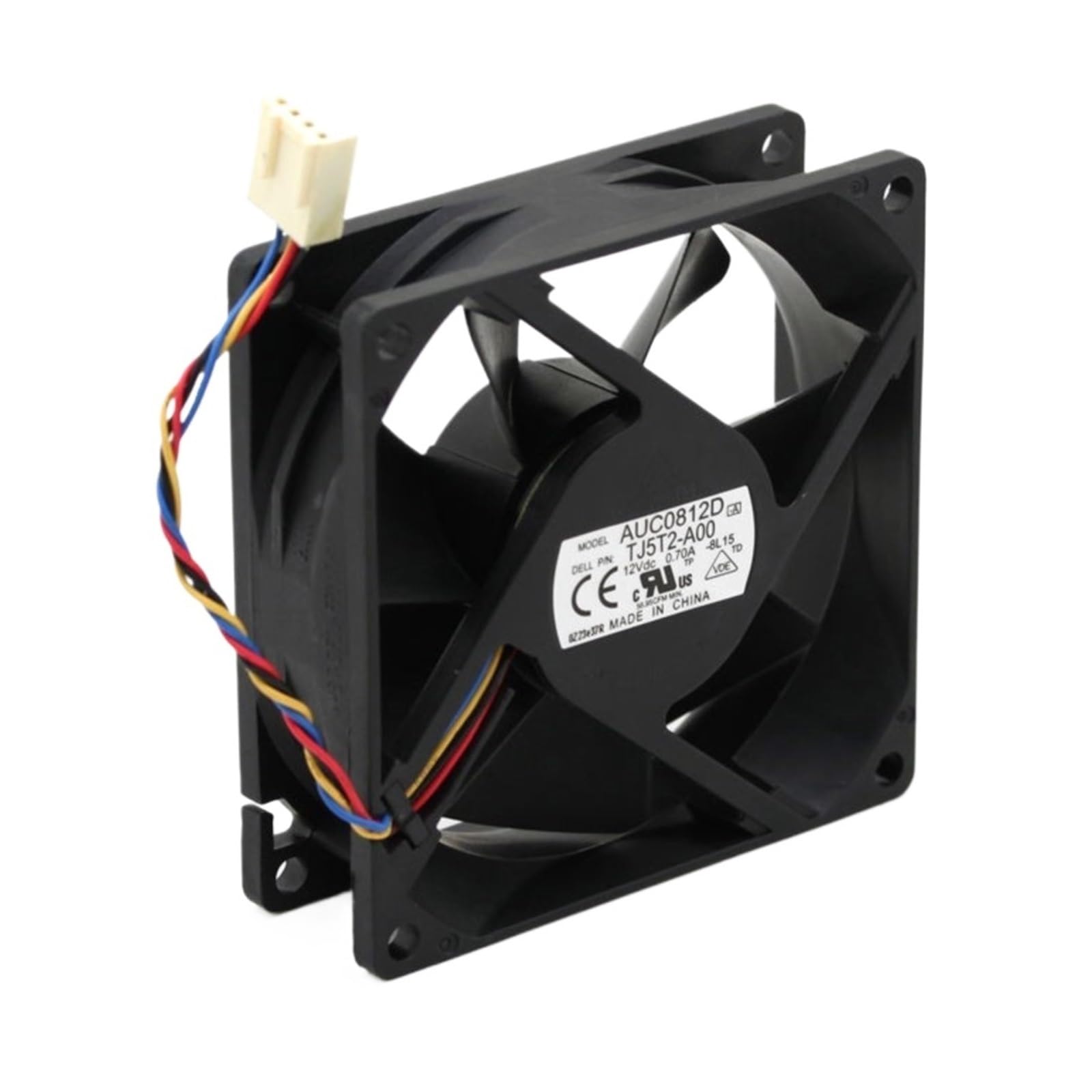 TYHUJKKL 8cm Case Fan AUC0812D 80mm 12V 0.7A 4-Pin PWM Cooling Fan 46CFM