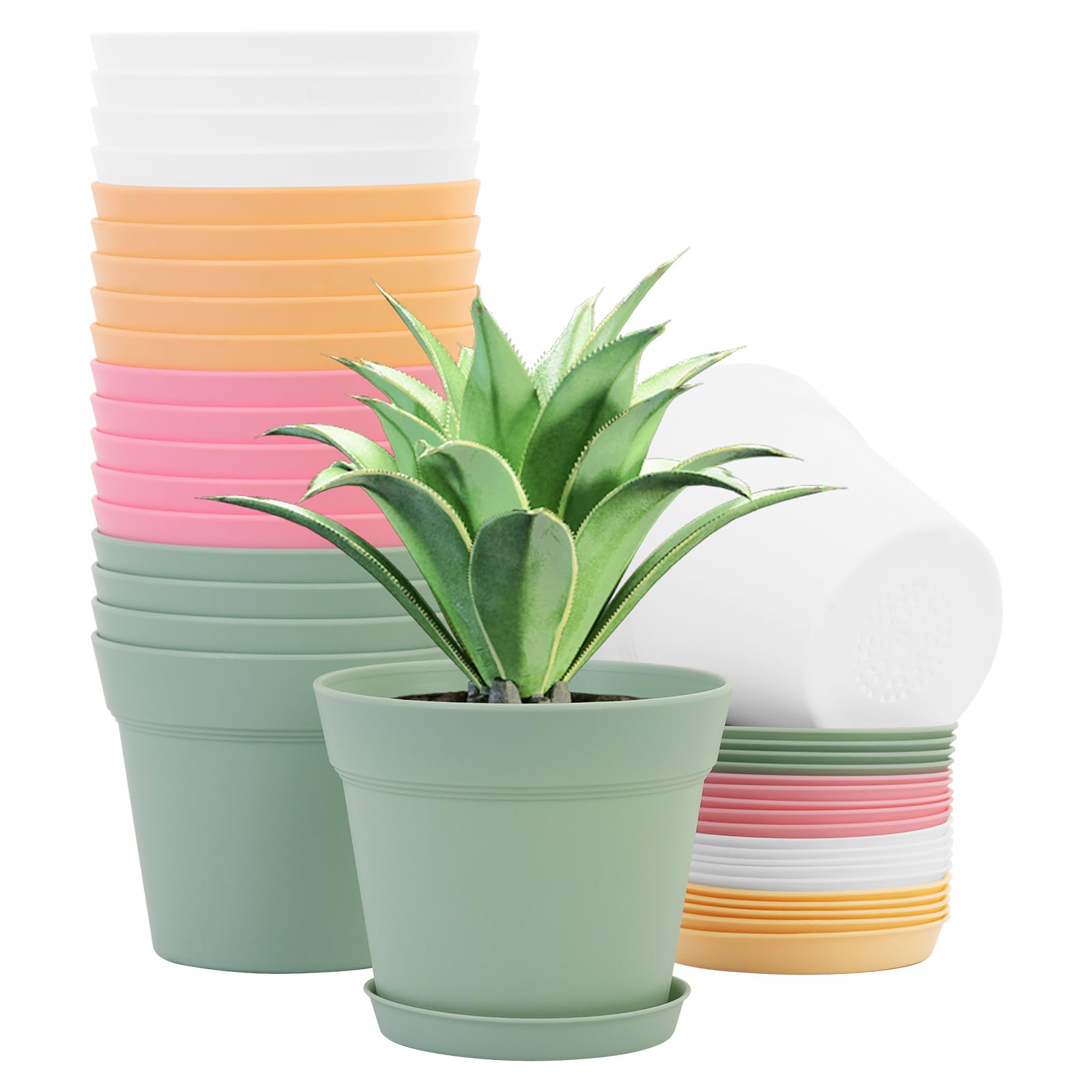 GARDIFE 20 Pack 6 Inch Plant Pots