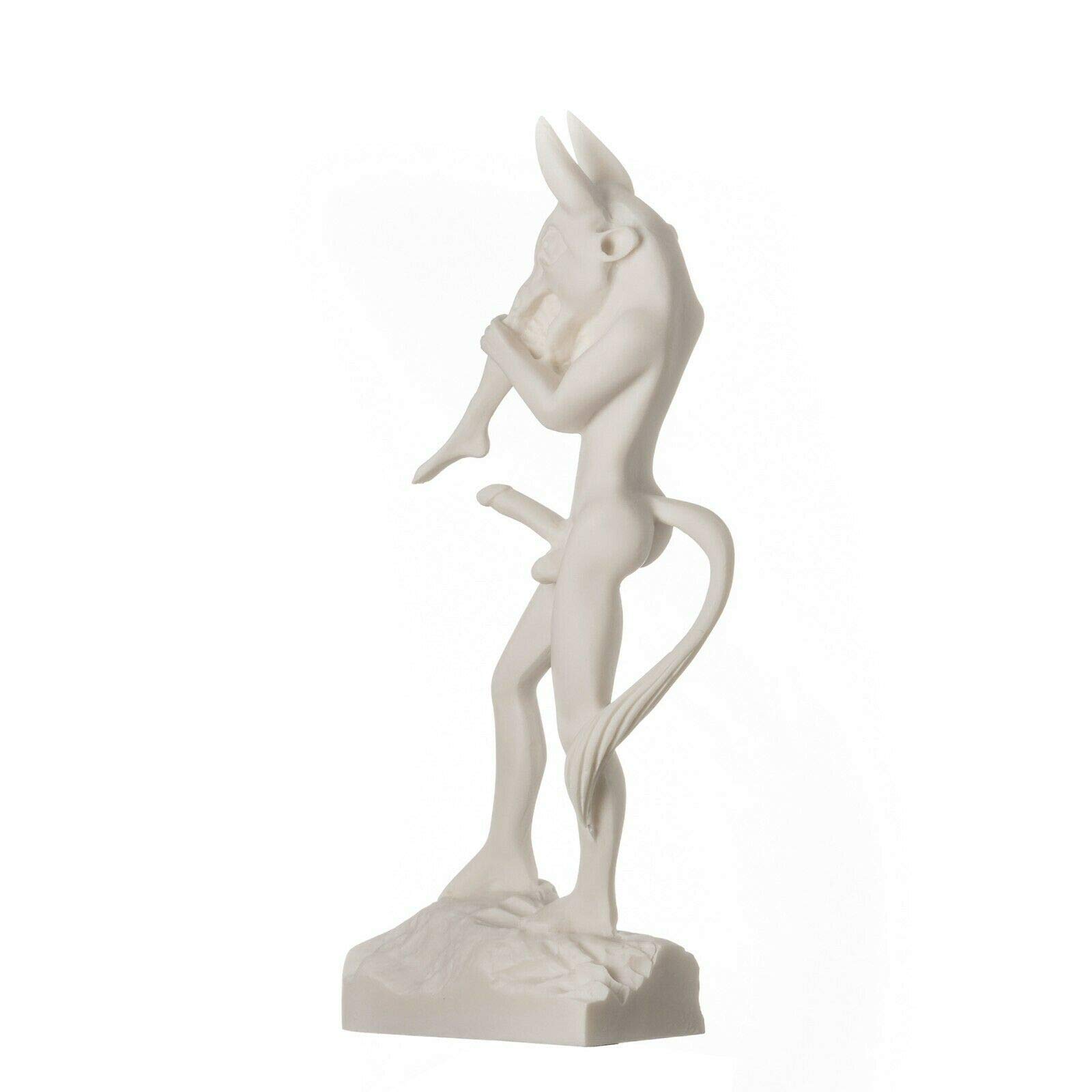 BeautifulGreekStatues Minotauro Demone Testa di Toro Mangiare una Fanciulla Alabastro Greco Statua Scultura 24 cm
