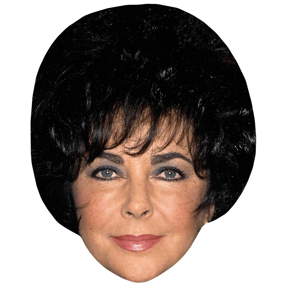 Elizabeth Taylor (Lipstick) Celebrity Mask, Flat Card Face, Fancy Dress Mask