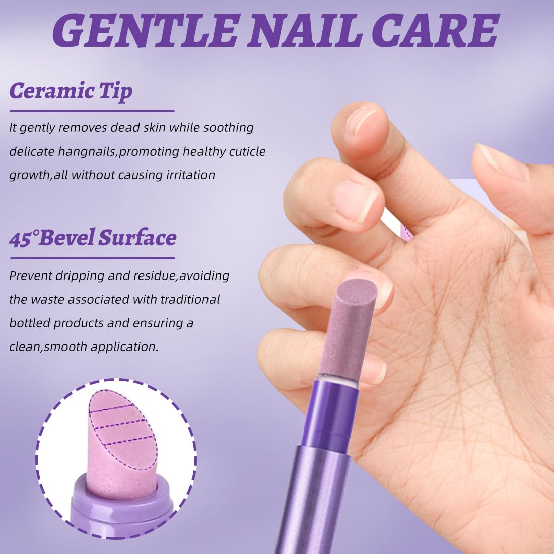 2 Pcs Olio Cuticole Unghie Penna 3 In 1 Per La Cura Delle Unghie,Penne Con Punta In Ceramica Per Spingere Le Cuticole,Penna Con Olio Per Cuticole,Per Rimuovere Le Cuticole Delle Unghie Secche