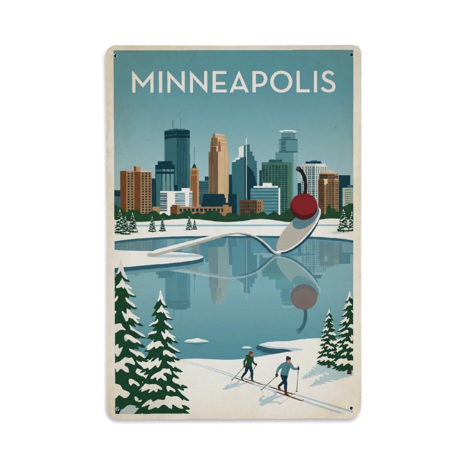 Huiyhb 8X12inch(20X30cm) Usa Minneapolis Vintage Travel Metal Tin Sign