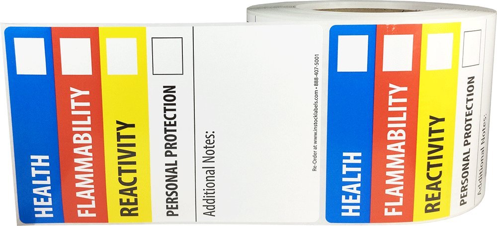 Materiali pericolosi etichette di identificazione (Hmil) 4 x 4 3/4 inch quadrato 500 etichette adesive