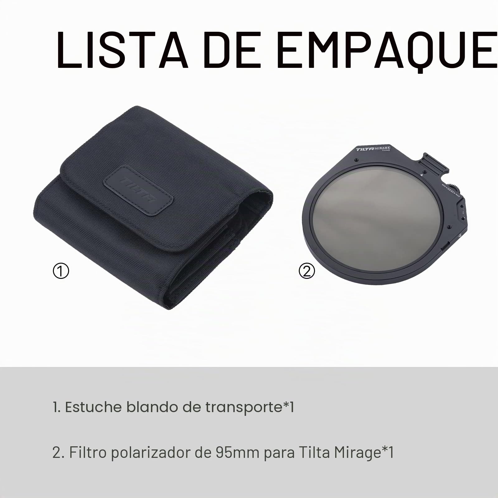 Tilta Filtro polarizador de 95 mm para Tilta Mirage Matte Box PL CPL Tecnología fija en 95 mm Lente de filtro ligero Abrazadera Adaptador Anillo inalámbrico Motor MB-T16-POLA