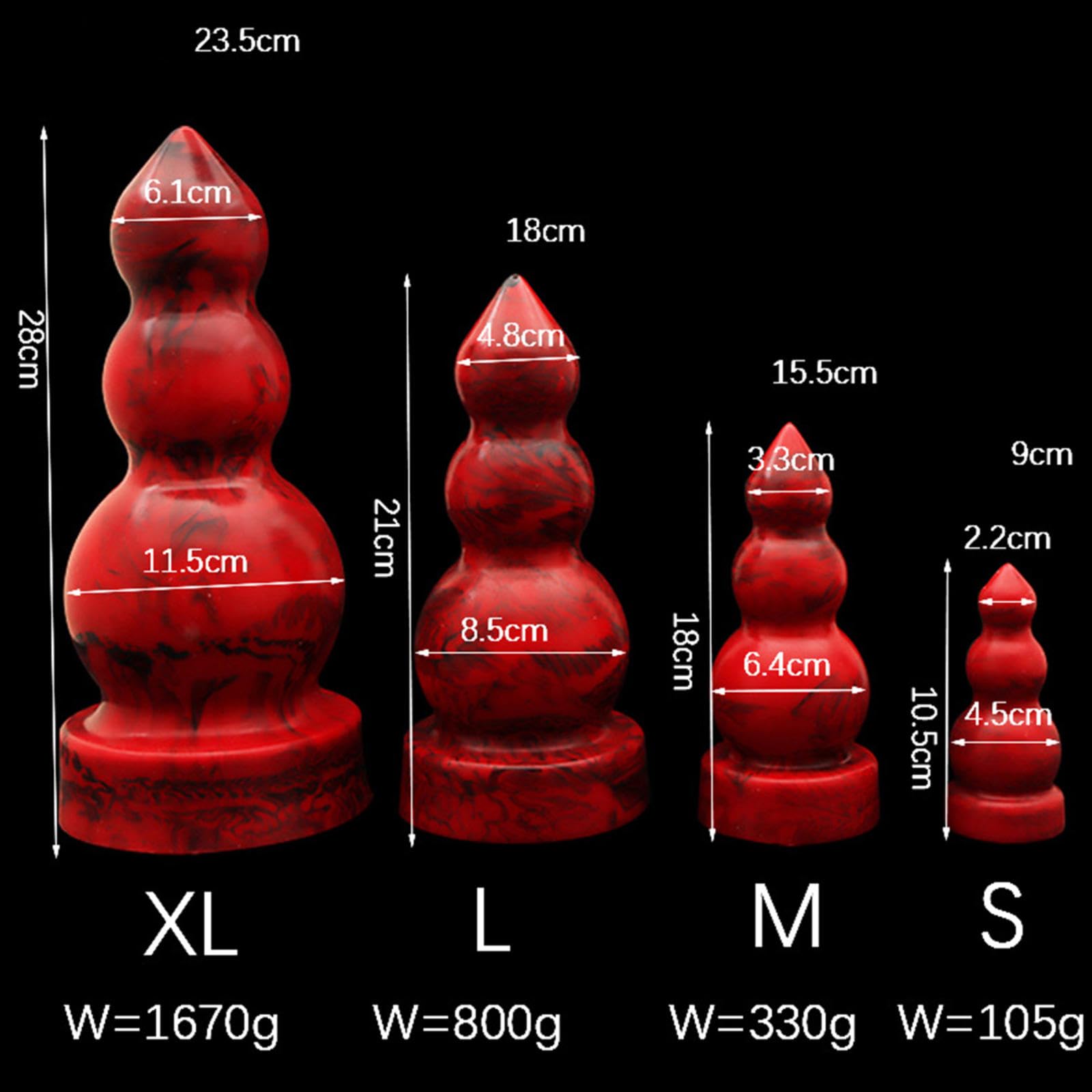 GAOSJX Squisito Silicone di Grandi Dimensioni Che Non Sbiadisce,style1-M