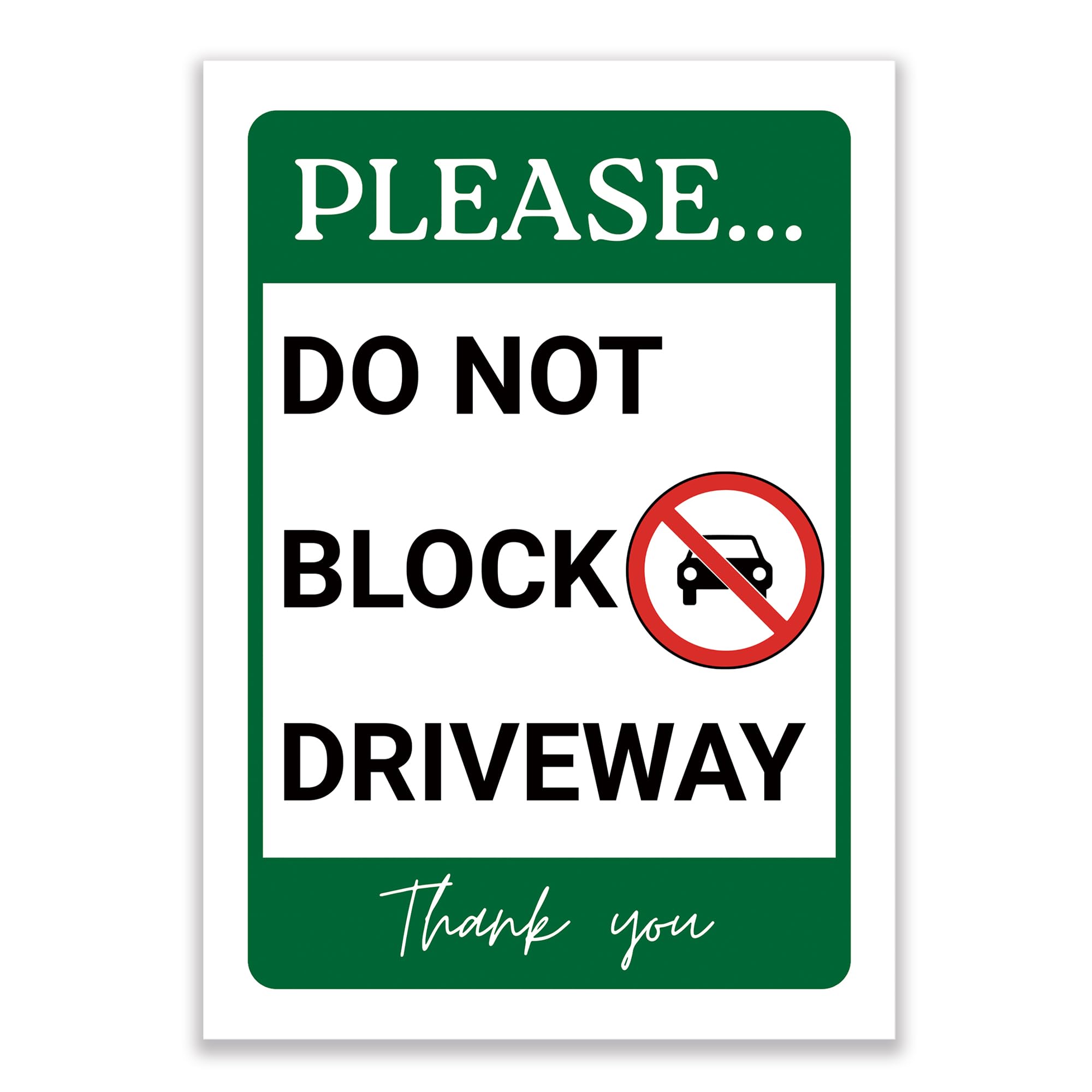 LP Lifestyle Do Not Block Driveway Sign – Durable Waterproof Weatherproof Rust-Free PVC Sign, Clear Parking Restriction Notice for Home Driveway No.462 (A4 (210mm x 297mm) – No Holes)