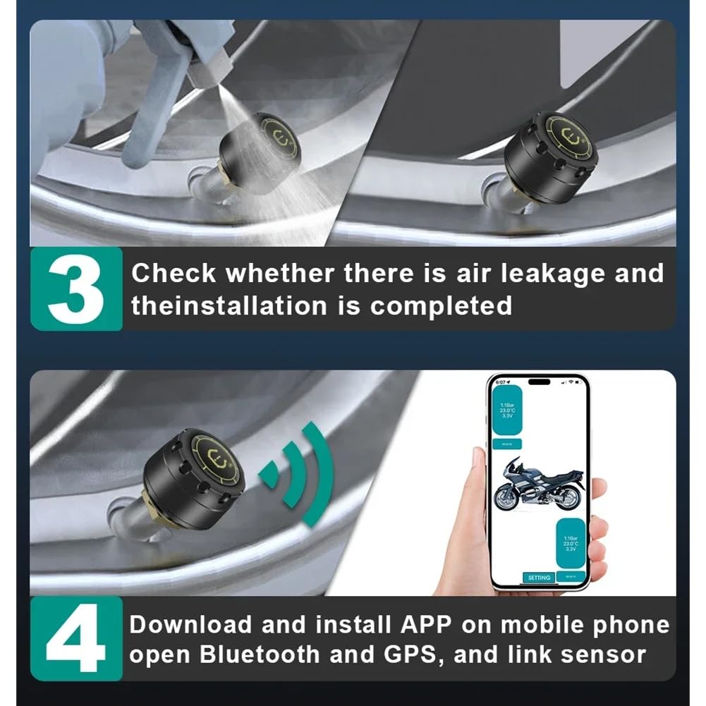 TPMS Bezprzewodowy system monitorowania ciśnienia w oponach Bluetooth 5.0 Czujniki w oponach Wyświetlacz samochodowy telefon komórkowy dla systemu Android IOS
