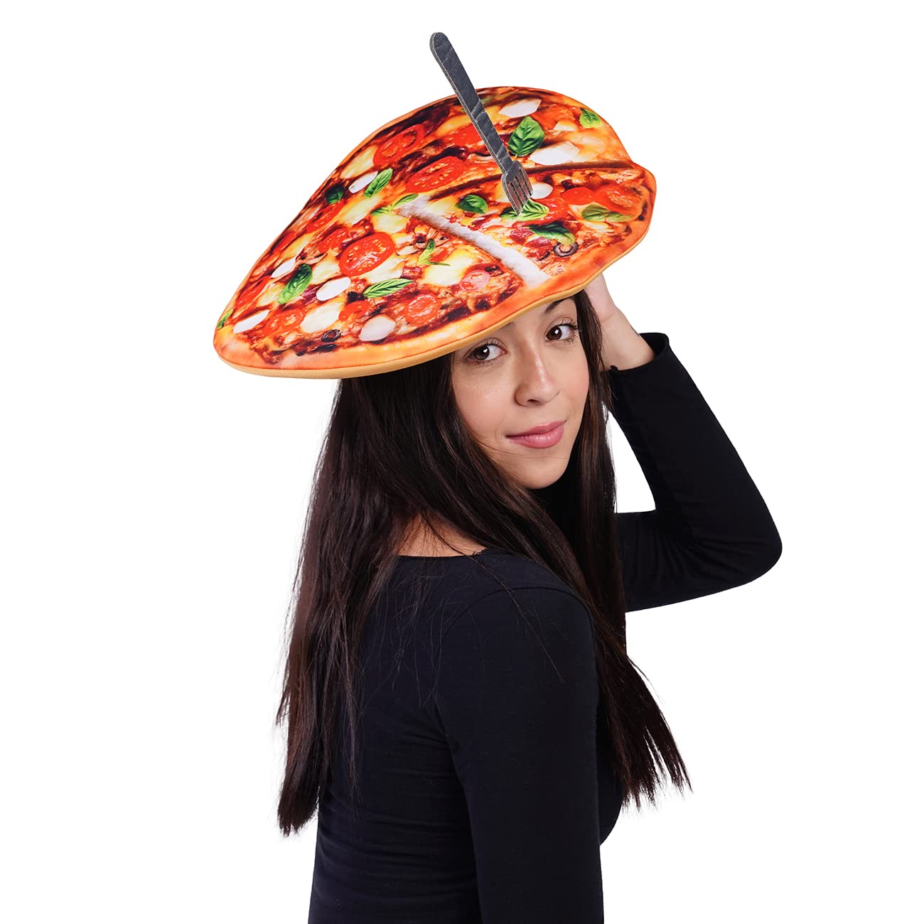 Sombrero de pizza para adultos sombrero de fiesta divertido (Circular)