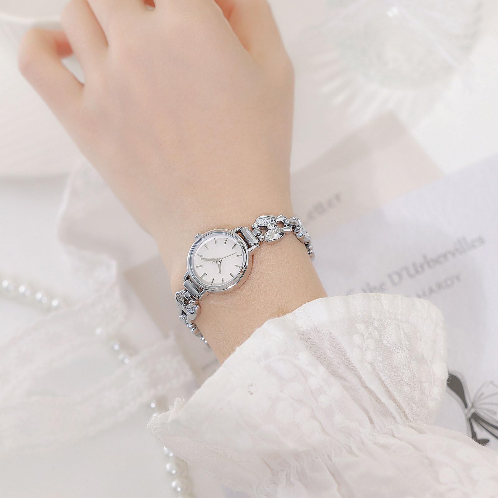 Montre-Bracelet rétro à nœud français, étanche, analogique, décontractée, idéale comme Cadeau for Une Petite Amie ou Une épouse.