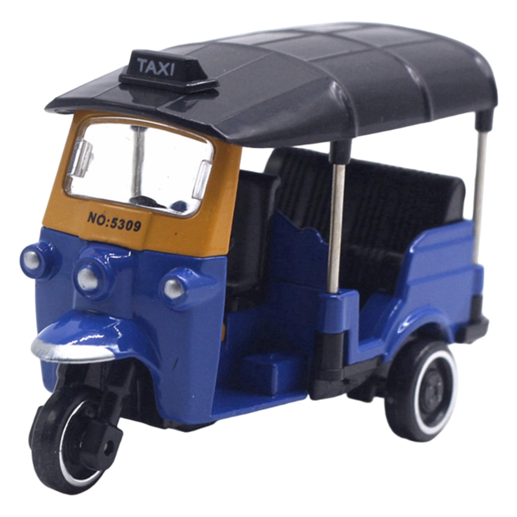 Rwigeboo Toddler Tricycle, Vintage Simulation Alloy Tuk Tuk Vehicle Toy, Collectible Indian Figurines for Home Decoration and GiftingToddler Tricycle