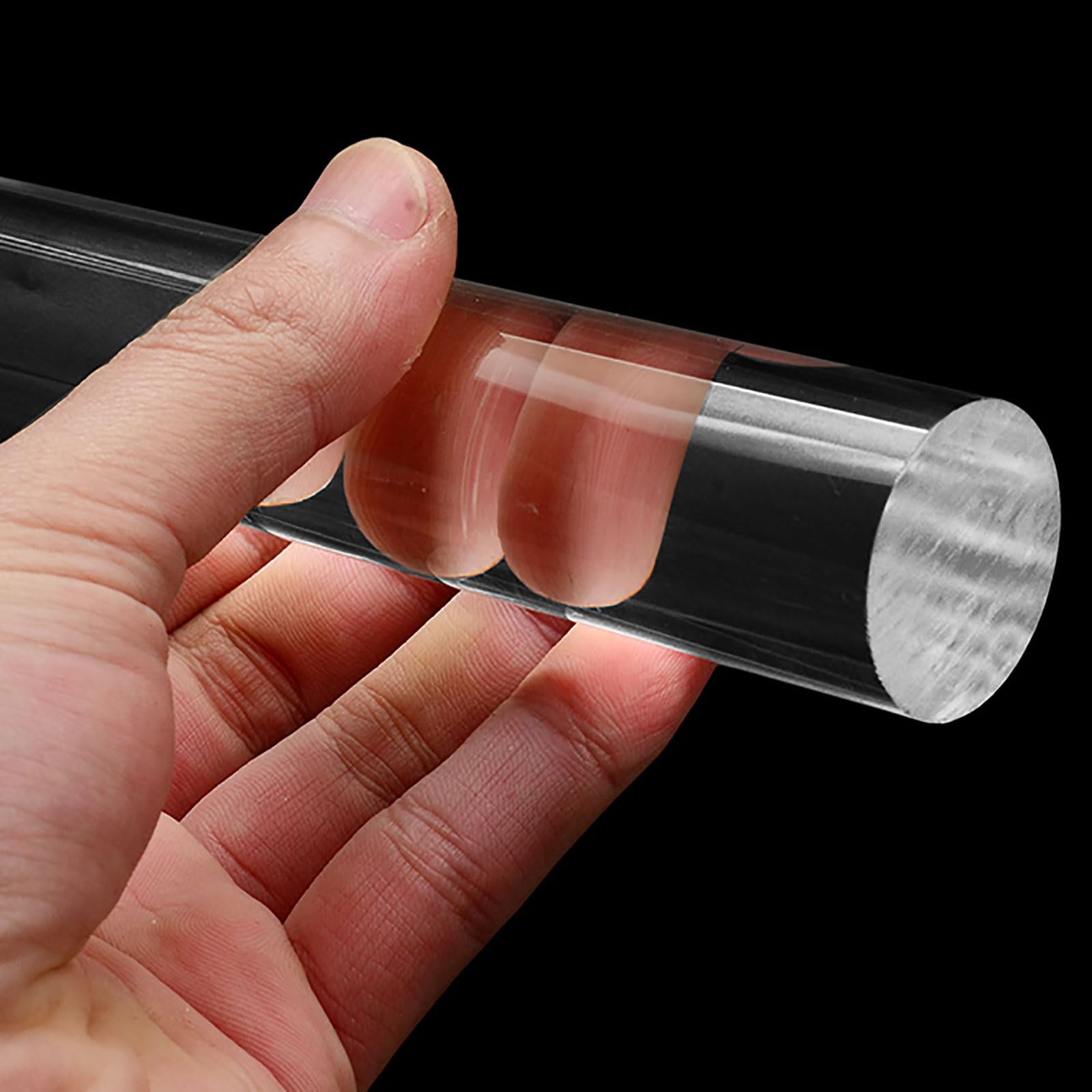 Acrylic Rod Clear Solid, Akrylowe okrągłe kołki rozporowe Przezroczyste 22-30 mm Dia 500 Długość 2 szt. Do rękodzieła DIY(28mm)